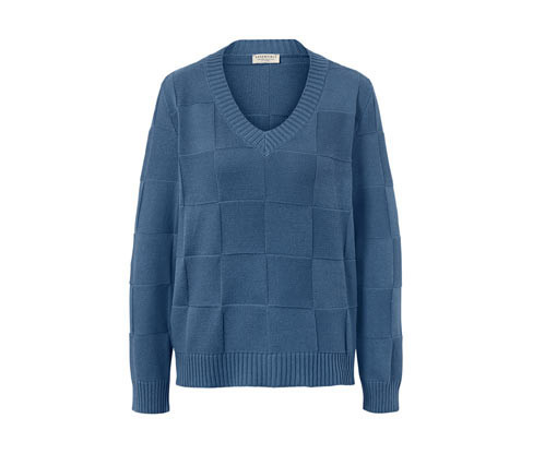 Tchibo - Svetr s kostkovanou strukturou - pro ženy - vel. XS 32/34 - barva: bílá