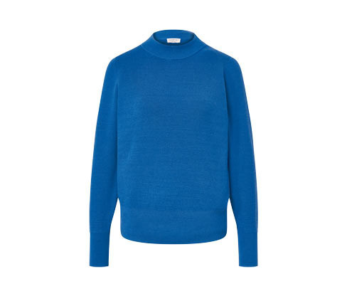 Tchibo - Svetřík z jemného úpletu - pro ženy - vel. S 36/38 - barva: modrá