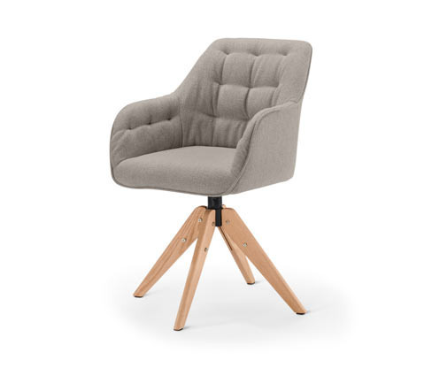 Tchibo - Otočná jídelní židle - barva: šedá