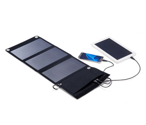 Tchibo - Skládací solární nabíječka - barva: černá