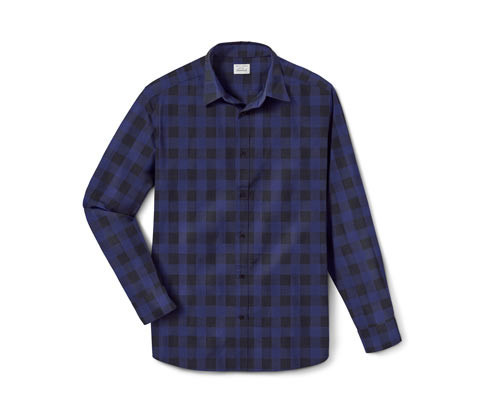 Tchibo - Flanelová košile - pro muže - vel. M 39/40 - barva: modrá/kostkovaný