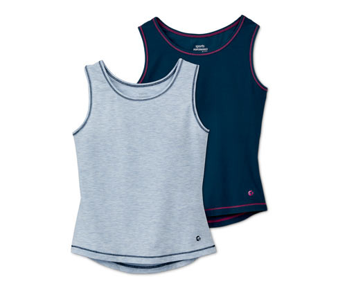 Tchibo - Dětské funkční topy s recyklovaným materiálem - pro dívky - vel. 122/128 - barva: modrá