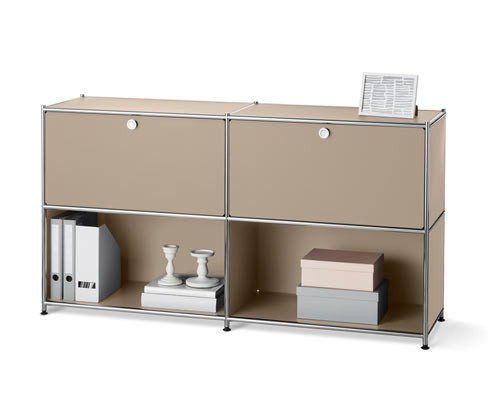 Tchibo - Kovová odkládací skříňka »Cn3« se 2 přemístitelnými výklopnými dvířky