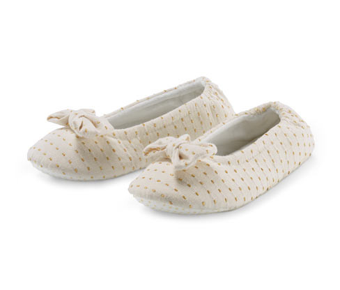 Tchibo - Domácí baleríny - pro ženy - vel. 36-37 - barva: béžová