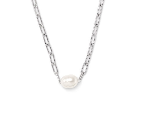 Tchibo - Řetízek s perlou - barva: bílá