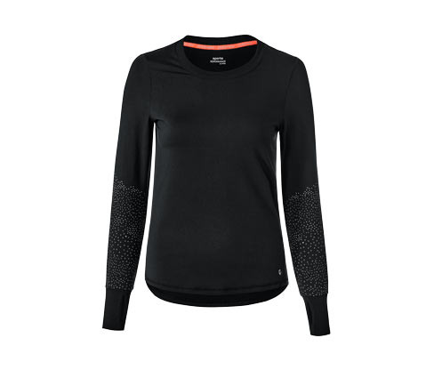 Tchibo - Funkční triko s dlouhým rukávem - pro ženy - vel. XS 32/34 - barva: černá
