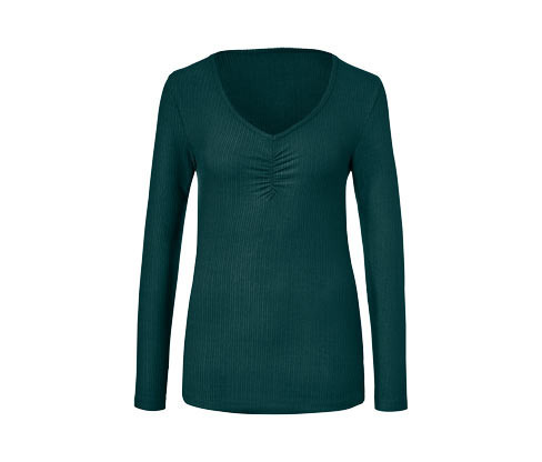 Tchibo - Triko s dlouhým rukávem - pro ženy - vel. S 36/38 - barva: zelená