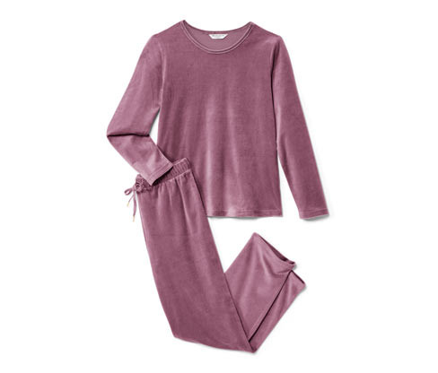 Tchibo - Pyžamo z plyšového úpletu - pro ženy - vel. S 36/38 - barva: fialová