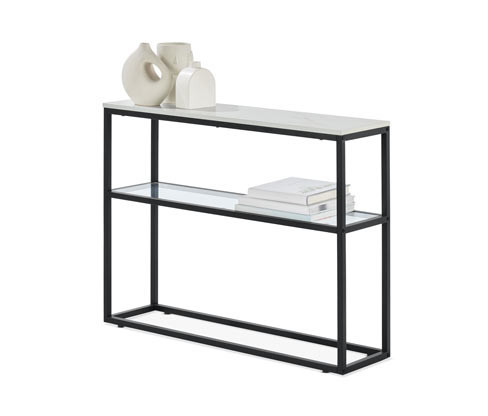 Tchibo - Konzole v mramorovém vzhledu - barva: černá