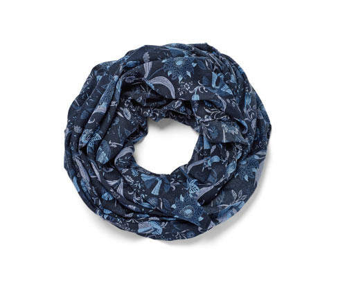 Tchibo - Kruhová šála s potiskem - barva: modrá