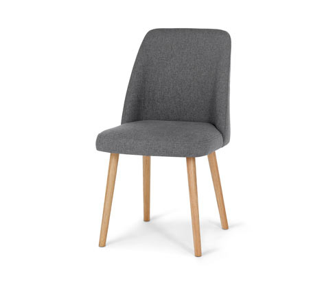 Tchibo - Polstrovaná židle do jídelny - barva: šedá