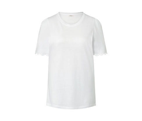 Tchibo - Tričko s řasením - pro ženy - vel. S 36/38 - barva: bílá