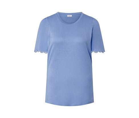 Tchibo - Tričko s řasením - pro ženy - vel. S 36/38 - barva: modrá