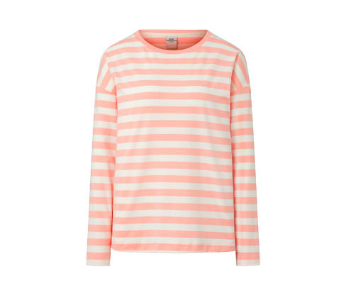 Tchibo - Funkční triko s dlouhým rukávem - pro ženy - vel. XS 32/34 - barva: růžová/s proužky