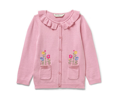 Tchibo - Dívčí pletený svetr - pro miminko - vel. 50/56 - barva: růžová