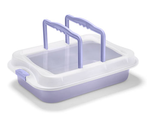 Tchibo - Pečicí plech s víkem - barva: fialová