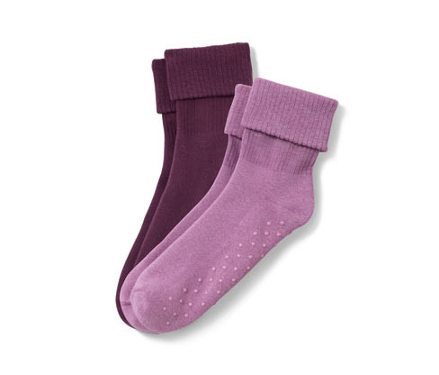 Tchibo - Protiskluzové ponožky - pro ženy - vel. 35-38 - barva: fialová
