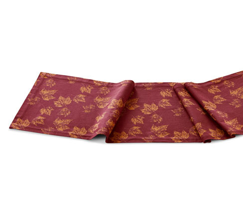 Tchibo - Žakárový běhoun na stůl - barva: červená