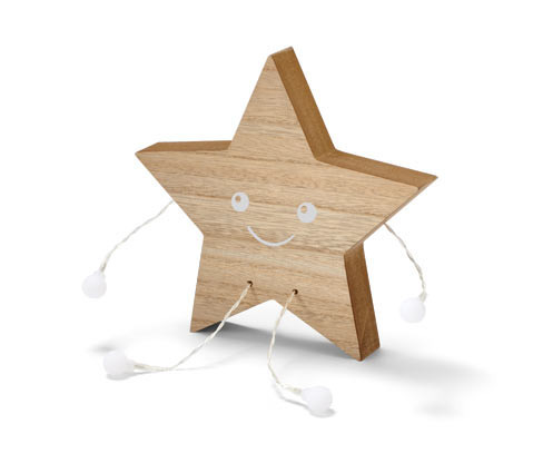 Tchibo - Dekorativní figurka s LED »Hvězda« - barva: hnědá