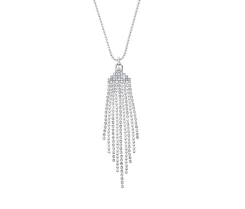 Tchibo - Řetízek Sparkle Fringes - barva: bílá