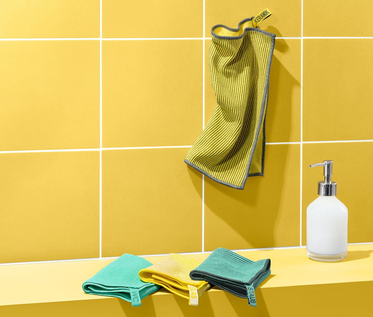 Tchibo - Univerzální čisticí hadříky - barva: šedá