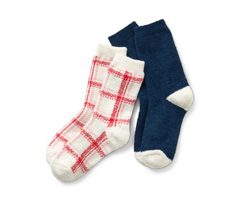 Tchibo - Měkoučké ponožky - pro ženy - vel. 35-38 - barva: modrá/kostkovaný