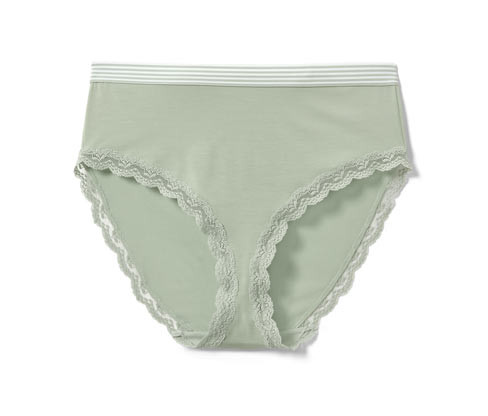 Tchibo - Kalhotky s vysokým pasem - pro ženy - vel. S 36/38 - barva: zelená