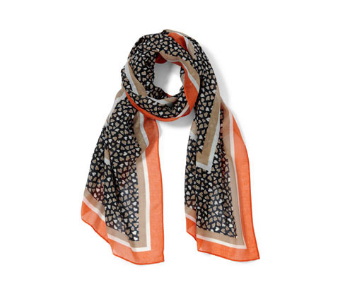 Tchibo - Tkaná šála s potiskem - barva: černá