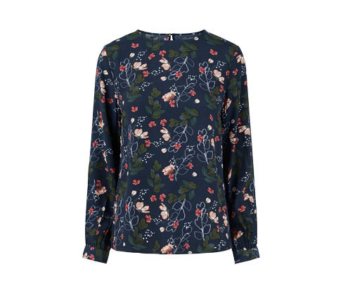 Tchibo - Halenka s potiskem - pro ženy - vel. 34 - barva: modrá