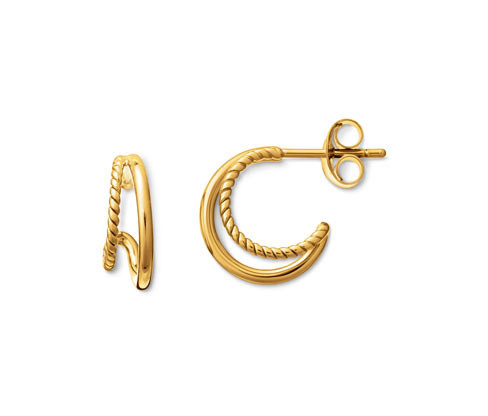 Tchibo - Dvojité kreolky, pozlacené stříbro 925/1000