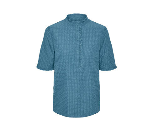 Tchibo - Halenka v mačkaném vzhledu - pro ženy - vel. 34 - barva: modrá