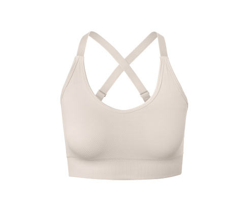 Tchibo - Bezešvá sportovní podprsenka - pro ženy - vel. XS 32/34 - barva: béžová
