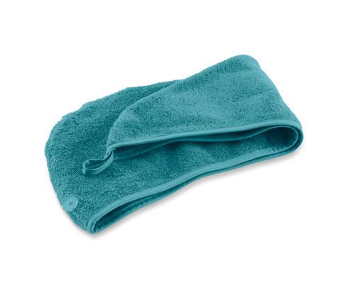 Tchibo - Ručníkový turban - barva: modrá