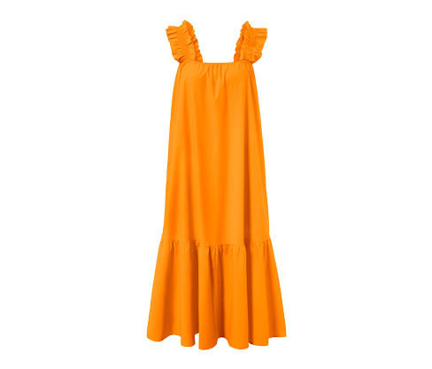 Tchibo - Popelínové šaty - pro ženy - vel. 36 - barva: oranžová