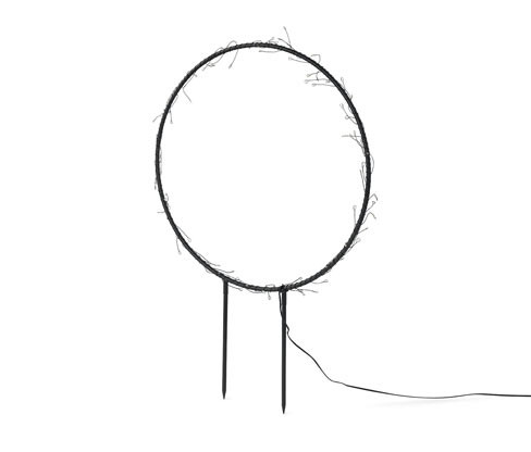 Tchibo - LED prstenec z kovu do exteriéru - barva: černá