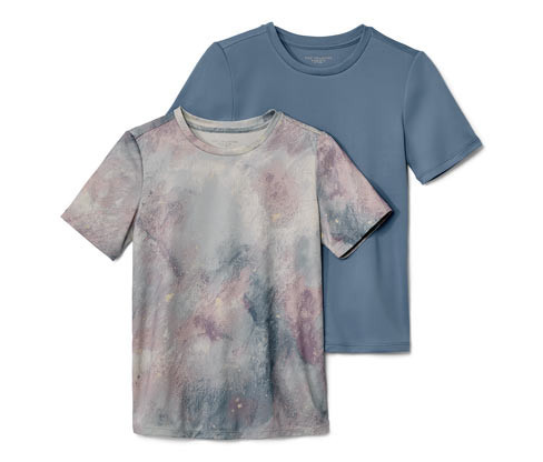 Tchibo - Dětská sportovní trička - pro dívky - vel. 122/128 - barva: modrá/s potiskem