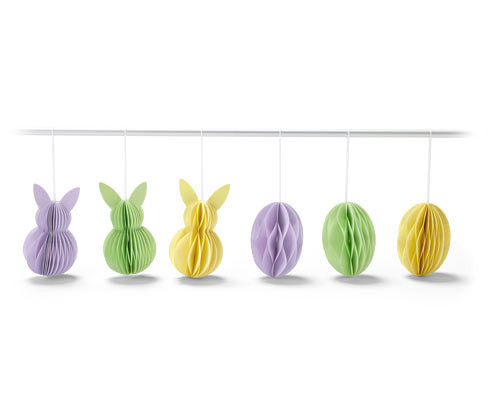 Tchibo - Papírové velikonoční ozdoby - barva: zelená