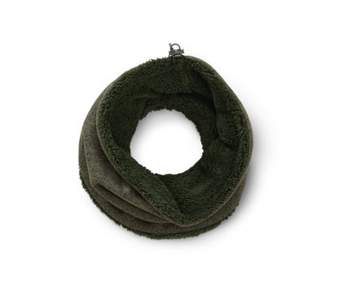 Tchibo - Kruhová šála z pleteného fleecu - barva: zelená