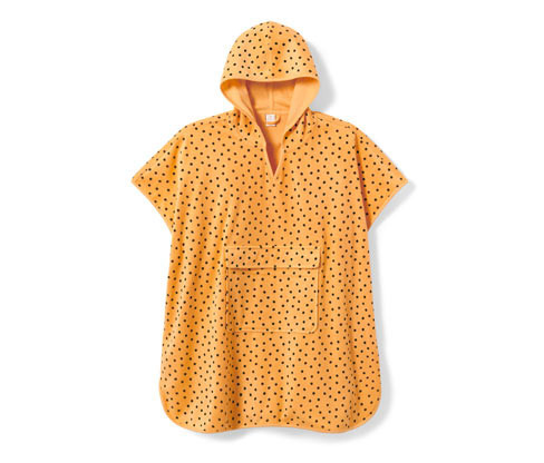 Tchibo - Dětské froté pončo - vel. 86/92 - barva: černá/s puntíky