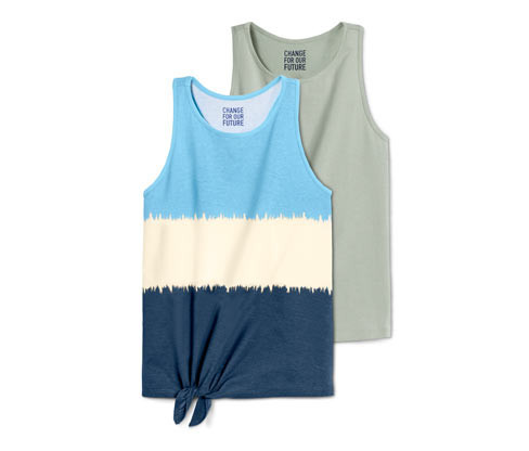 Tchibo - Topy - pro dívky - vel. 122/128 - barva: modrá