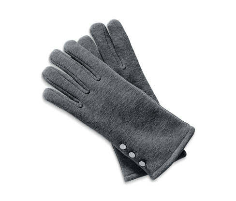 Tchibo - Rukavice z teplákoviny - pro ženy - vel. 7 - barva: šedá