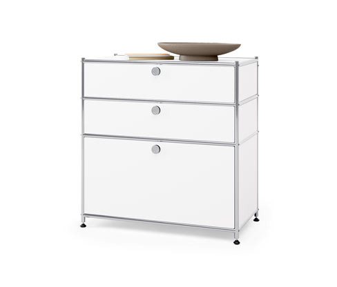 Tchibo - Kovová komoda »Cn3« se 3 zásuvkami - barva: bílá