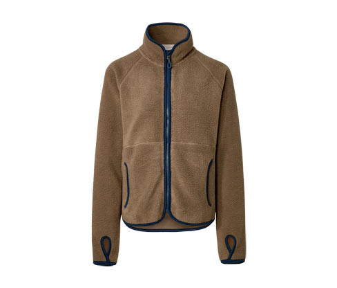 Tchibo - Plyšová bunda - pro ženy - vel. XS 32/34 - barva: béžová