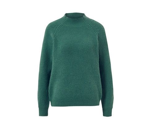 Tchibo - Svetr z hrubého úpletu se stojáčkem - pro ženy - vel. S 36/38 - barva: zelená