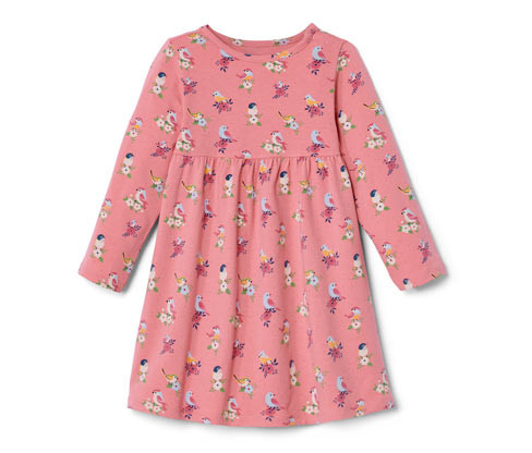 Tchibo - Dětské žerzejové šaty - pro dívky - vel. 86/92 - barva: růžová