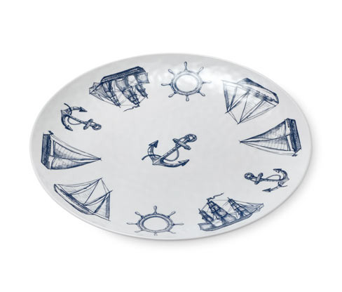 Tchibo - Servírovací talíř - barva: modrá