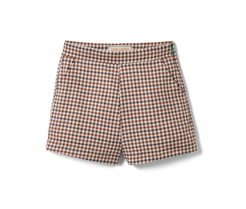 Tchibo - Tkané šortky s měkkou viskózou - pro dívky - vel. 86/92 - barva: modrá/kostkovaný