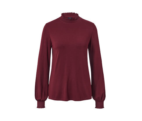 Tchibo - Halenkové triko se stojáčkem - pro ženy - vel. S 36/38 - barva: červená