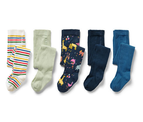 Tchibo - Dětské punčocháče - pro miminko - vel. 50/56 - barva: modrá/žakár