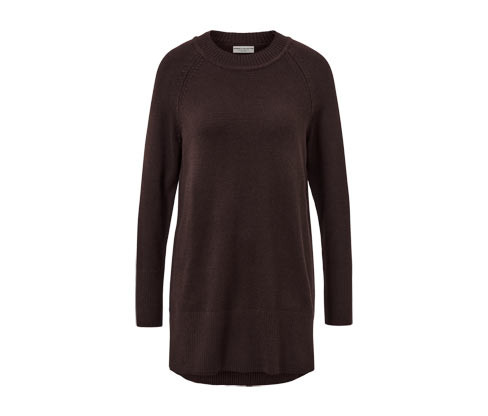 Tchibo - Dlouhý pletený svetr - pro ženy - vel. S 36/38 - barva: hnědá